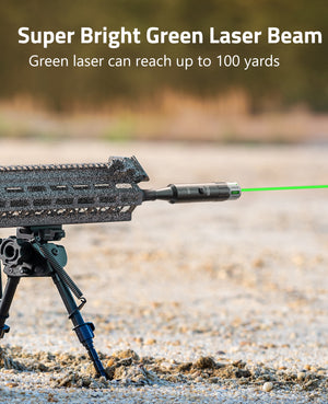 Laser Bore Sighter with Super Bright Green Laser Beam