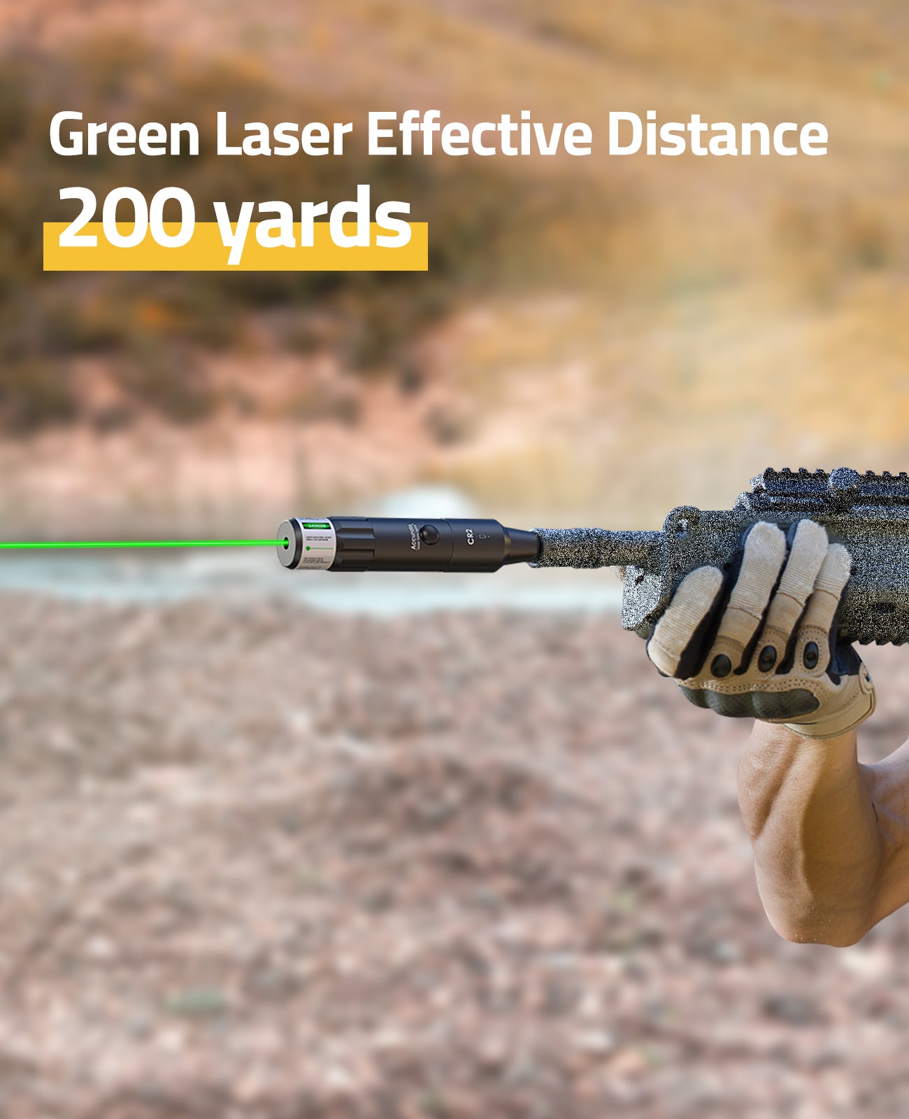 Laser Bore Sight with 200 yards Effective Distance