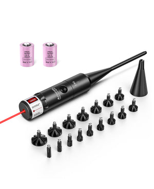 Red Laser Bore Sight Kit with 16 Bore Adapters