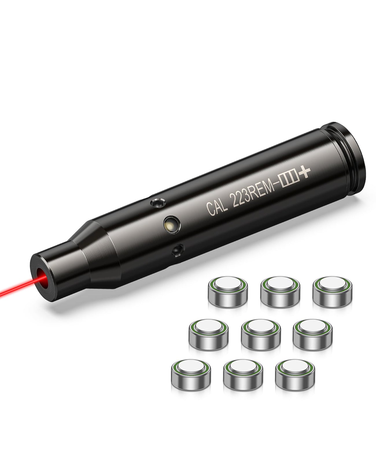 EZshoot Bore Sight Laser for 223 5.56mm with 9 Extra Batteries