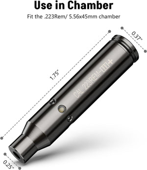 Product Size of EZshoot Red Laser Bore Sighter - Fit well in .223Rem/ 5.56x45mm Chamber