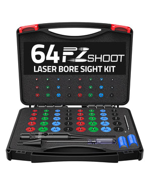 ezshoot-bore-sight-laser-kit-with-64-adapters-fit-0-17-to-12ga-calibers-red laser