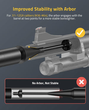 EZshoot Best Bore Sight Kit - Improved Stability with Arbor