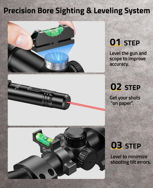 EZshoot Sight Laser, precision bore sighting & leveling system Red Laser & 34mm Scope Leveling Kit