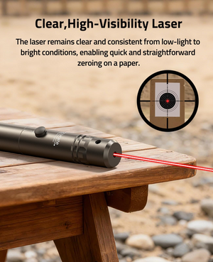 EZshoot Bore Sight Laser, clear,high-visibility laser Red Laser & 30mm Scope Leveling Kit