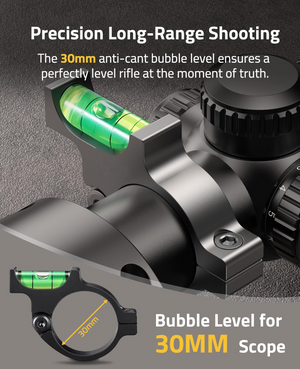 EZshoot Sight Laser, precision long-range shooting the anti-cant bubble level ensures a Red Laser & 30mm Scope Leveling Kit