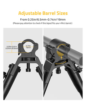Adjustable Barrel Size of Clamp-on Bipod