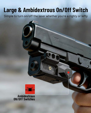 EZshoot Compact Red/Green Laser Sight for Pistol, Rechargeable Low Profile Laser Beam