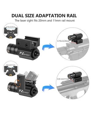 EZshoot Best Laser Sight with a Mount Fits for Dual Size Adaptation Rail - 11mm Dovetail Rails and 20mm Picatinny Rails