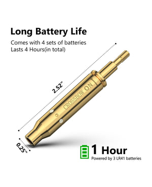 Best Bore Sight with 4 Sets of Batteries Long Battery Life Product Size of Green Laser Bore Sighter