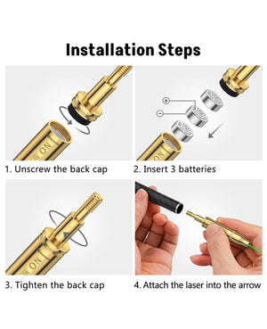 Installation Steps of EZshoot Laser Bore Sight for Crossbow Best Bore Sight