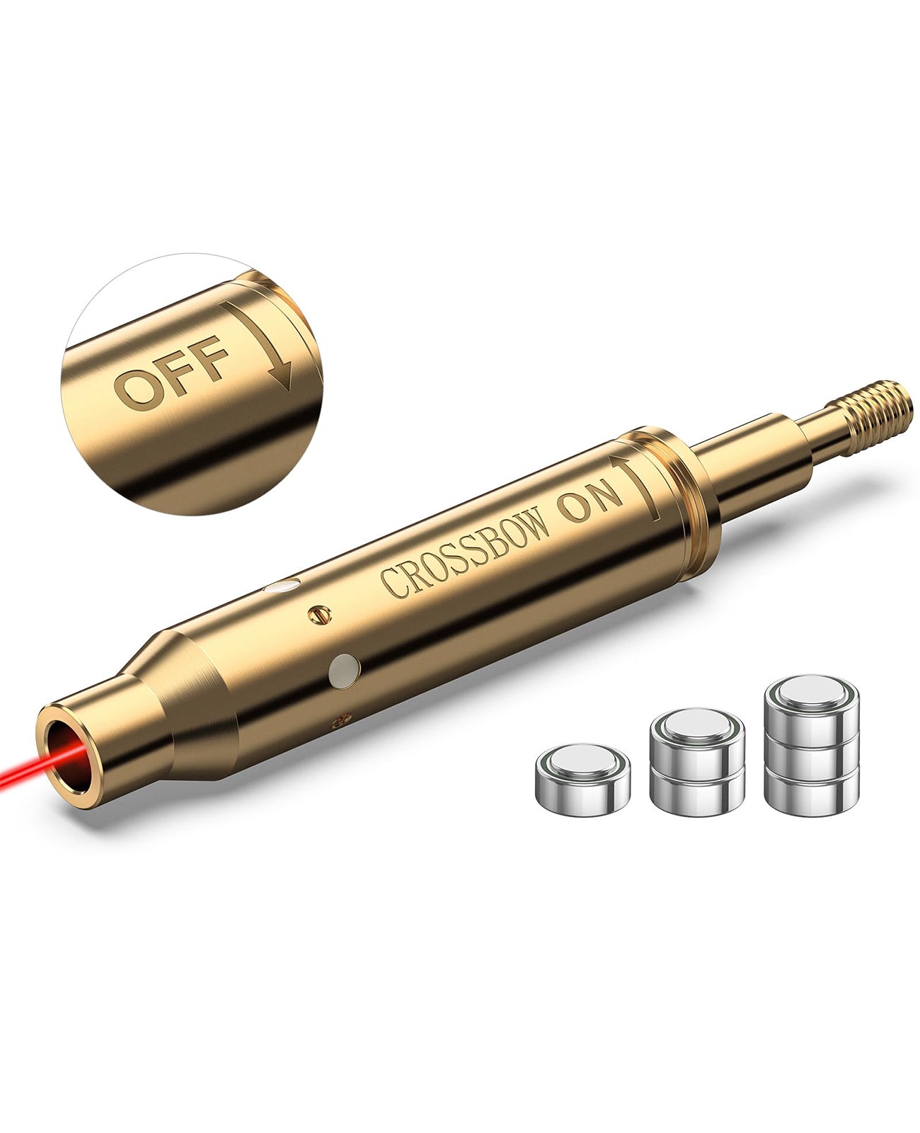 EZshoot Red Laser Bore Sight for Cossbow Accurate Shooting with Long Battery Life