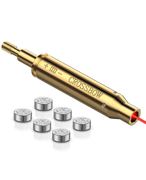 EZshoot Red Laser Bore Sight with 6 Batteries Long Battery Life for Crossbow Shooting Bore Sighter