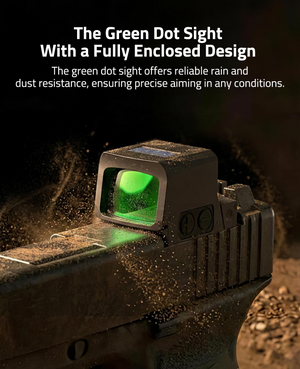 EZshoot Red Dot Sight, the green dot sight with a fully enclosed design