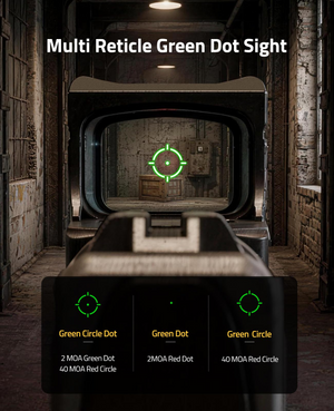 EZshoot Multi Reticle Red Dot Sight, multi reticle green dot sight