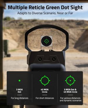 EZshoot Multi Reticle Green Dot Sight, multiple reticle green dot sight