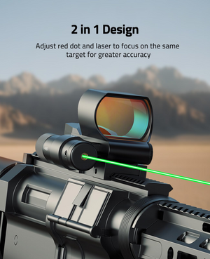 EZshoot Red Dot Sight, target for greater accuracy in green laser