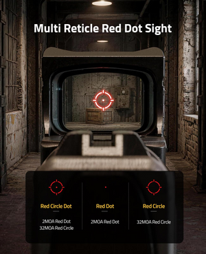 EZshoot Multi Reticle Red Dot Sight, multi reticle red dot sight