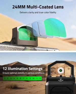 EZshoot factory iron sights, ensure optimal visibility in various conditions