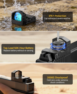 EZshoot Red Dot Sight, replace battery without re-zeroing in green dot