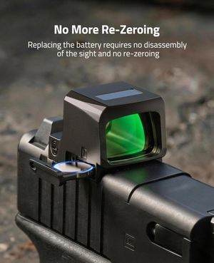 EZshoot green dot sight, replacing the battery requires no disassembly