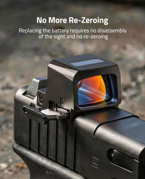 EZshoot green dot sight, replacing the battery requires no disassembly in red dot