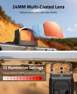 EZshoot factory iron sights, ensure optimal visibility in various conditions