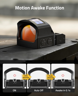 EZshoot Red Dot Sight, motion awake function