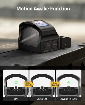 EZshoot Green Dot Sight, motion awake function