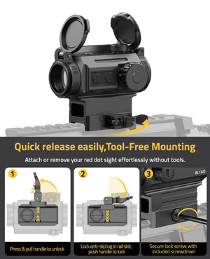 EZshoot Green Dot Sight, quick release easily,tool-free mounting