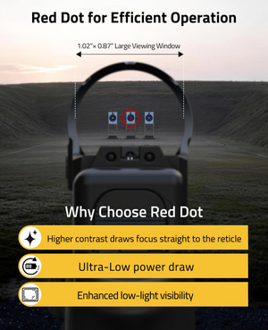 EZshoot Auto-Brightness Red Dot Sight, higher contrast draws focus straight to the reticle