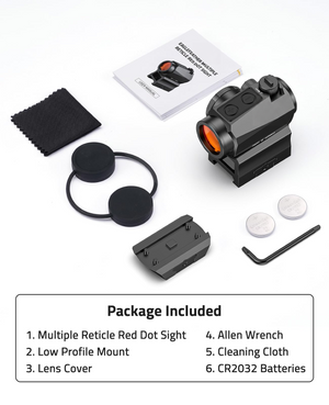 EZshoot Dot Scope Optics, 2. low profile mount in black