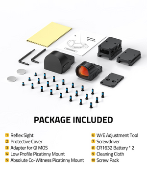 EZshoot Auto-Brightness Red Dot Sight, low profile picatinny mount