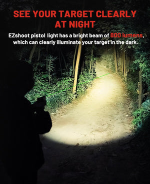 EZshoot built-in USB rechargeable, which can clearly illuminate your target in the dark Light with Green Beam