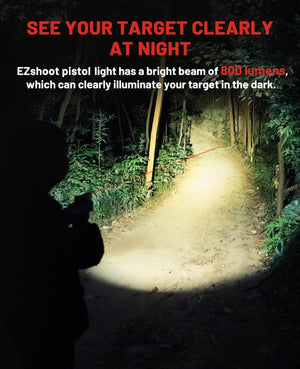 EZshoot built-in USB rechargeable, which can clearly illuminate your target in the dark Light with Red Beam