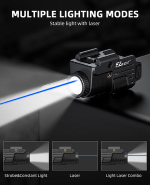 EZshoot Pistol Light Laser Combo Rechargeable, multiplelighting modes stable light with laser Light with Green Beam