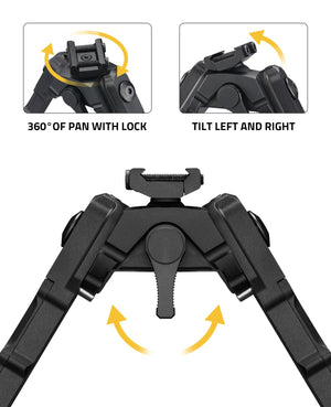 EZshoot Stable Rifle Bipod with 360¡ã of Pan with Lock - Can be Tilted Left and Right