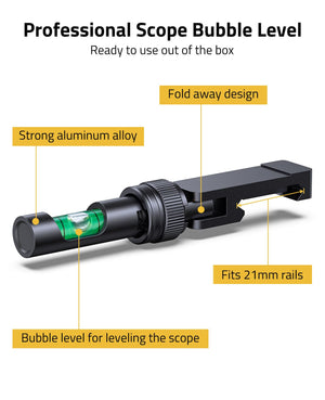 EZshoot Fold Away Scope Leveling Kit Anti-Cant Bubble Level with Picatinny