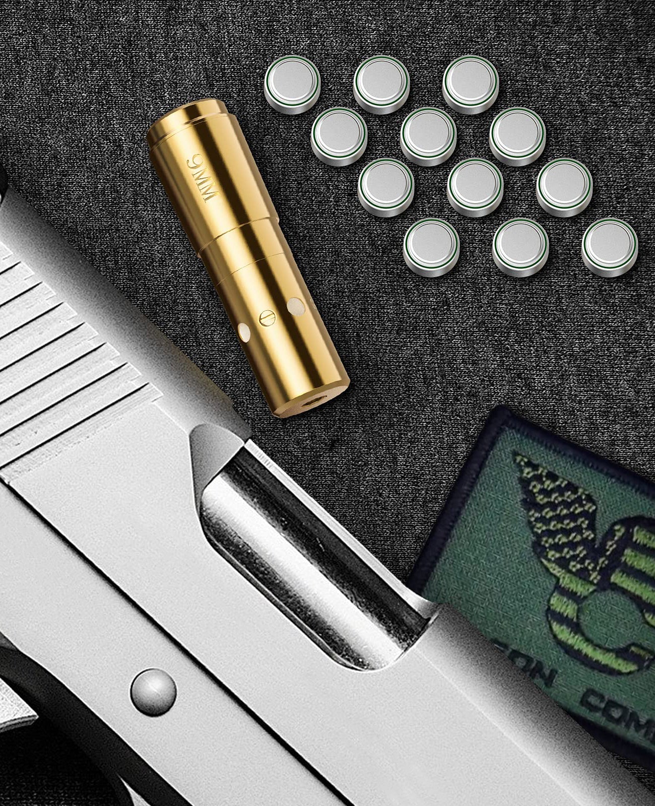 EZshoot Green Laser Bore Sighter with Batteries - Bore Sighting Tool with Long Battery Life