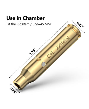 Product Size of EZshoot Bore Sighter for 223REM Chamber Rifles