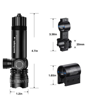 Green Laser Sight for Rifle Scope Size Details