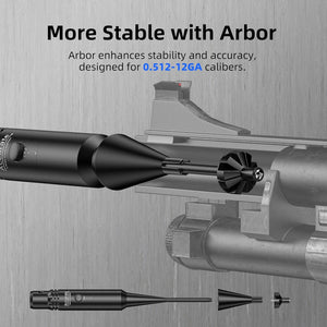 EZshoot Best Boresighter Comes with Arbor for Higher Stability and Accuracy - Designed for 0.512-12GA Calibers