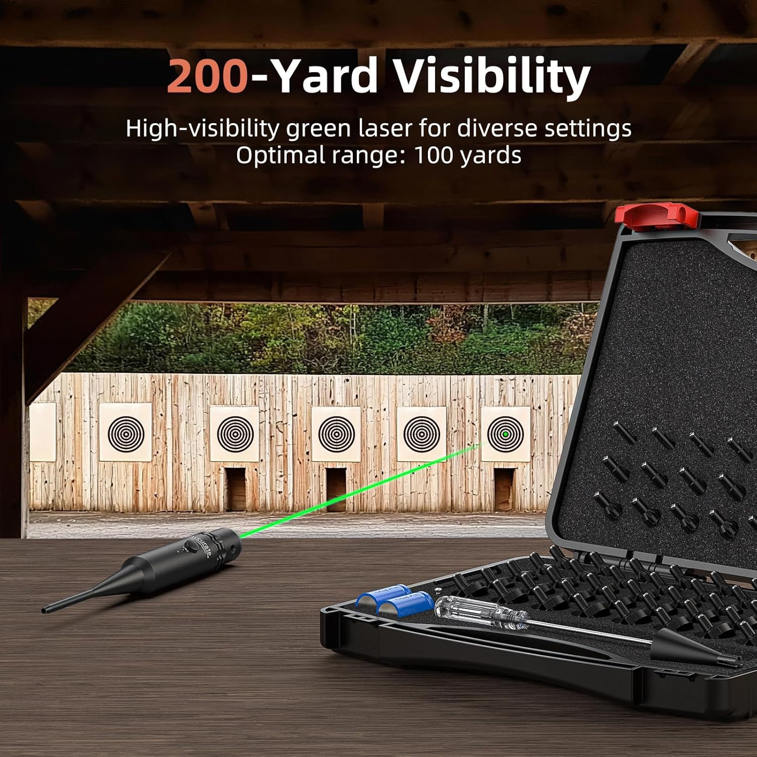 EZshoot Best Laser Bore Sighter with High-visibility Green Laser for Accurate Zero