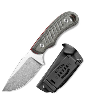 EZshoot Fixed Blade EDC Camping Knife in grey