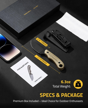 EZshoot knife, box included ideal choice for outdoor enthusiasts in brown
