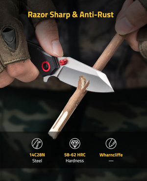 EZshoot Stainless Steel Blade, razor sharp & anti-rust in black