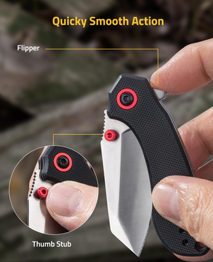 EZshoot Steel Blade, quicky smooth action flipper in black