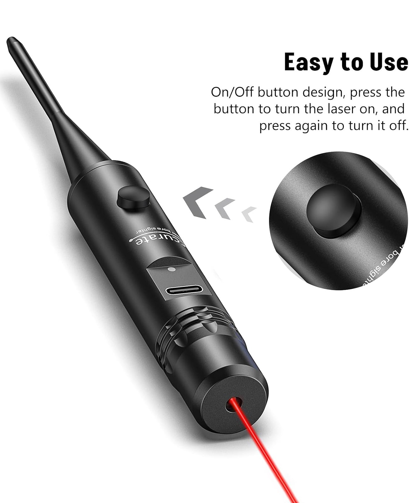 EZshoot Laser Bore Sight Kit, Professional Red Laser Bore Sight with 32 Adapters