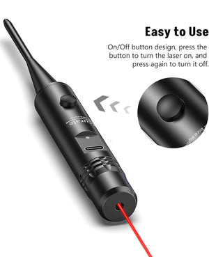 EZshoot Laser Bore Sight Kit, Professional Red Laser Bore Sight with 32 Adapters