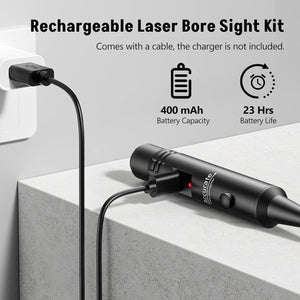 EZshoot Laser Bore Sight Kit, Professional Red Laser Bore Sight with 32 Adapters